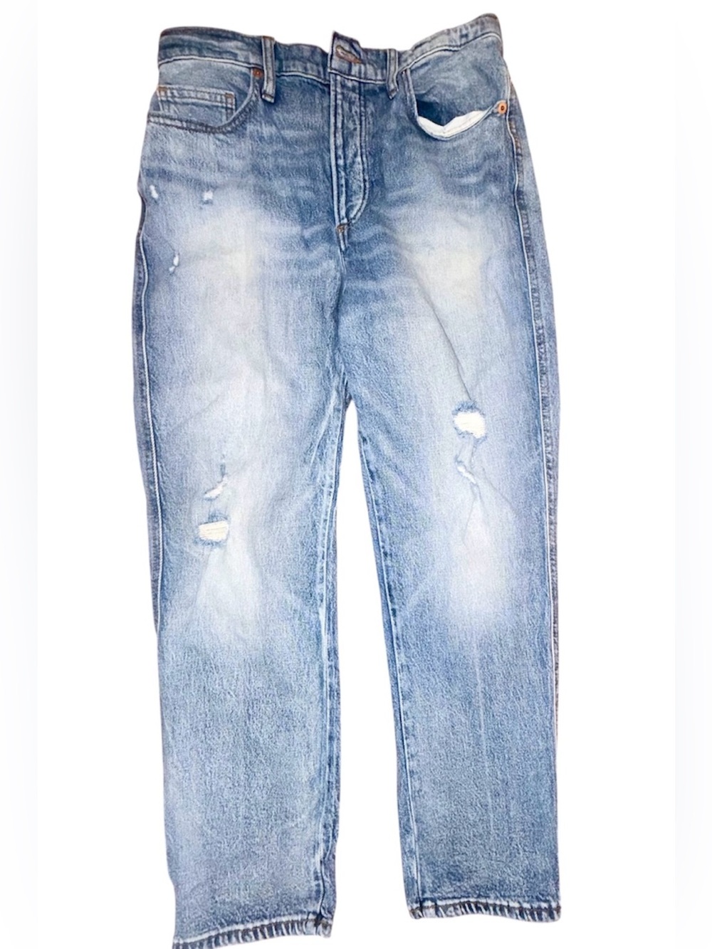 Lucky Brand Drew Mom Jeans High Rise Tapered Button Fly Light Wash Denim 10/30R